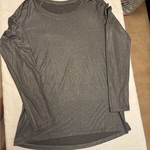 lululemon athletica Metallic Long Sleeve Top - Gray